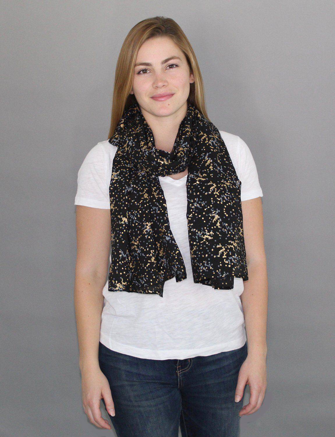 Splatter Dot Scarf - Organic Cotton - Passion Lilie