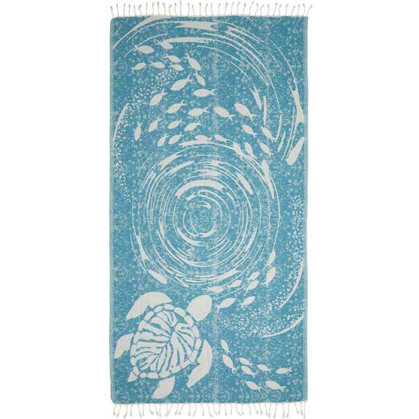 Tourbillon Turkish Towel - Turquoise - Sun Drunk