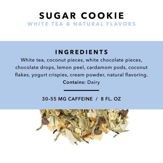 Sugar Cookie Loose Leaf White Tea in a Tin