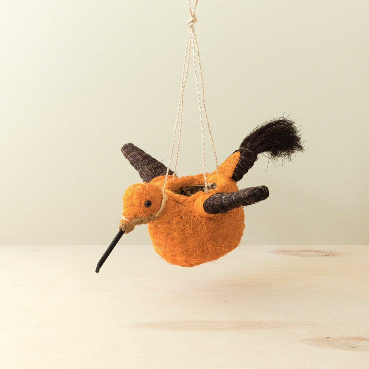 LIKHÂ Hummingbird Planter - Coco Coir | LIKHA x Gilded Frond Clay + Textiles by LIKHÂ