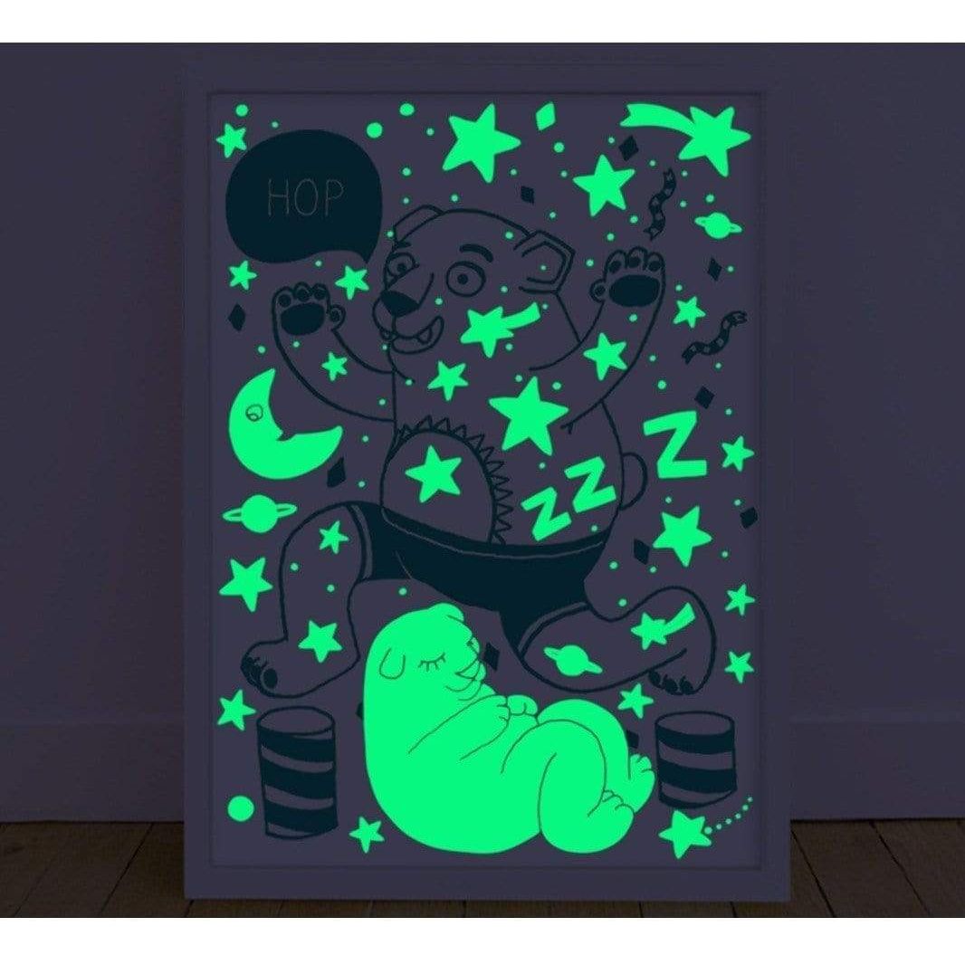 Glow In The Dark Poster - Grizzly Bear