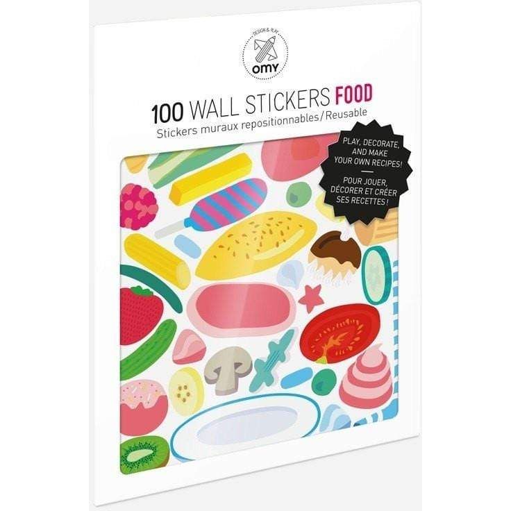 Adhesive Stickers Set - Food, Cream, Daily Items, 2 Pieces