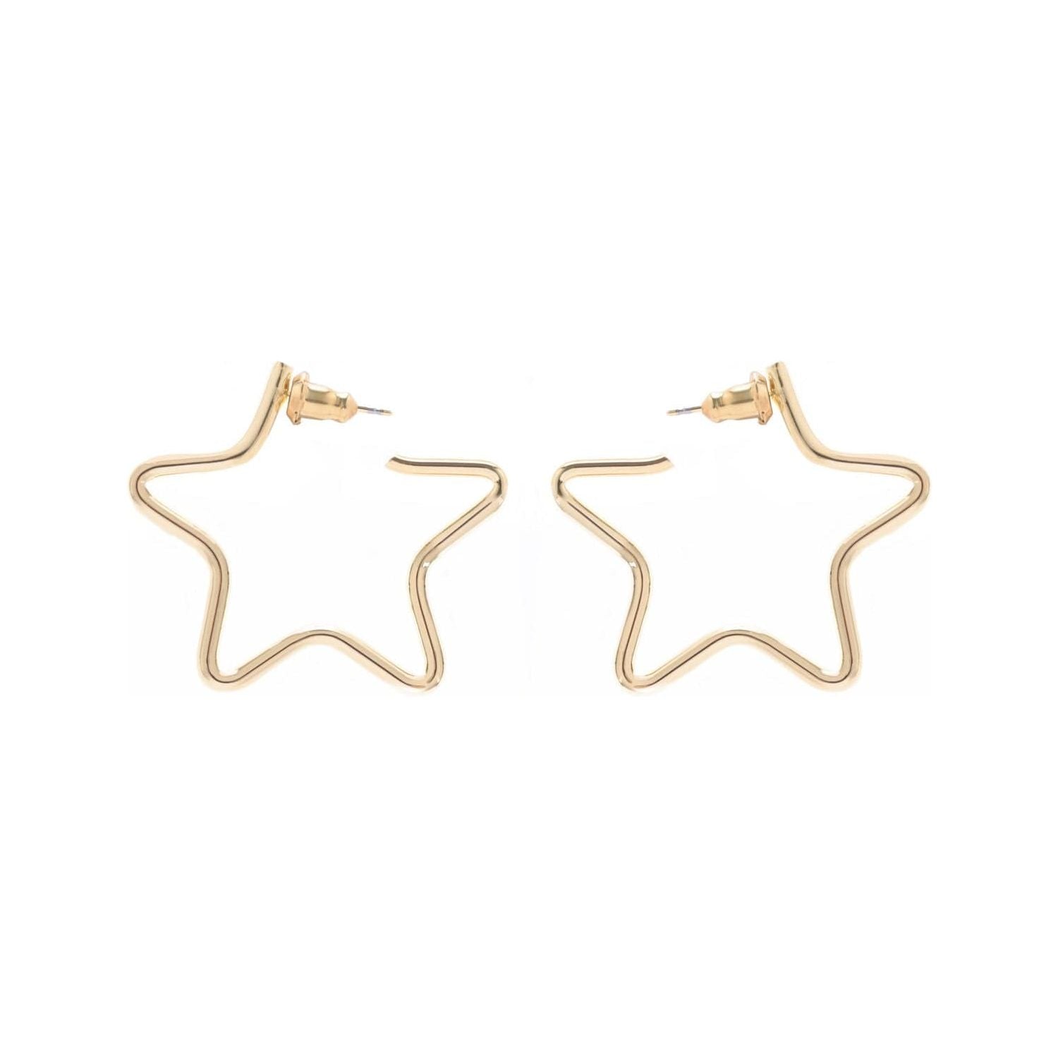 eklexic GOLD Small Full Star Earrings by eklexic