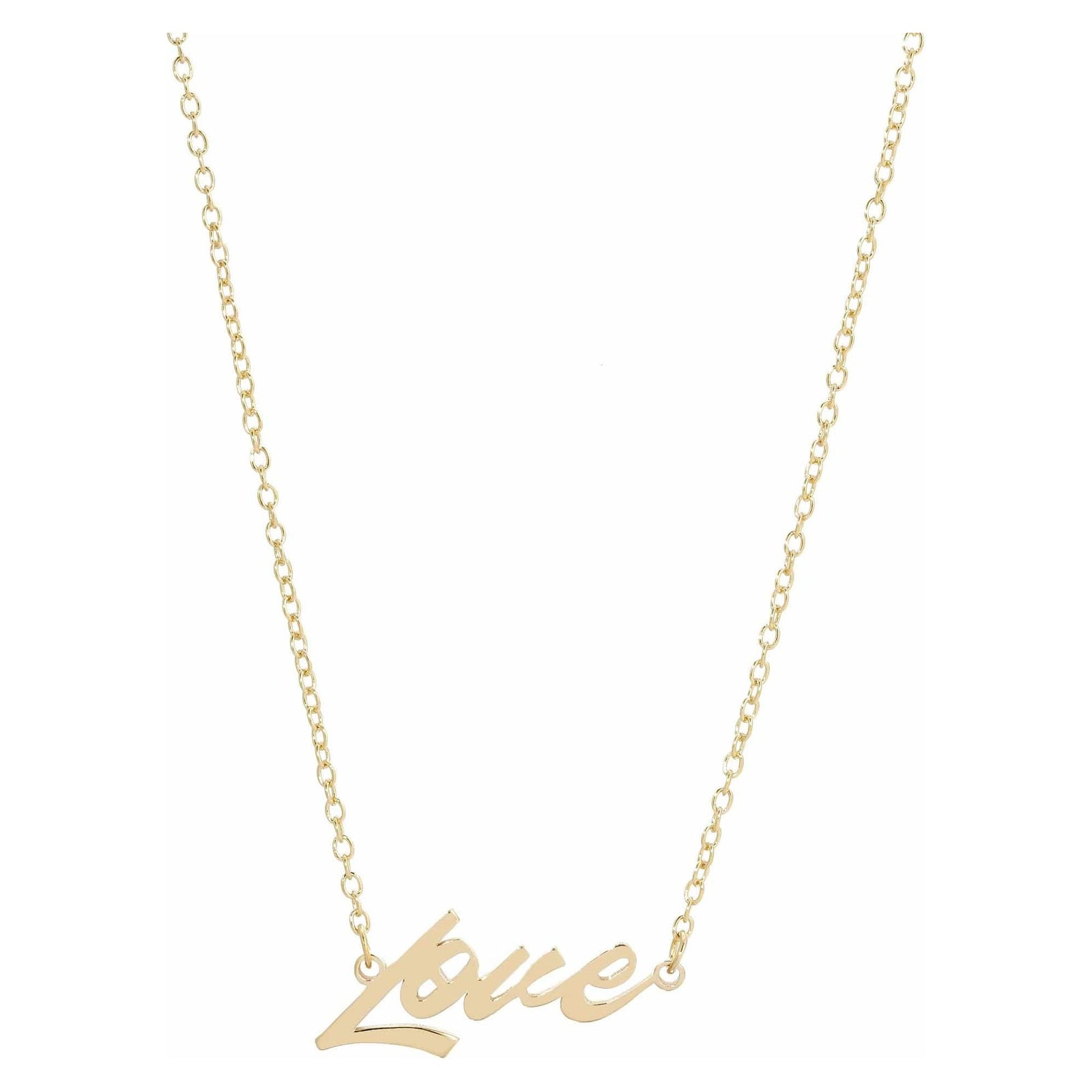 eklexic GOLD LOVE SCRIPT NECKLACE by eklexic