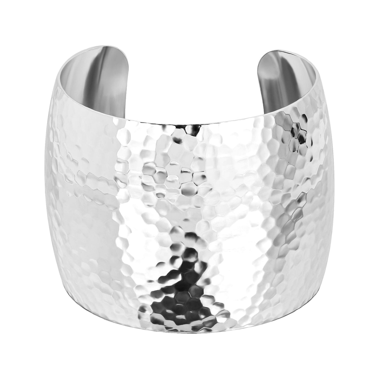eklexic GOLD 2 Inch XL Domed Hammered Cuff by eklexic