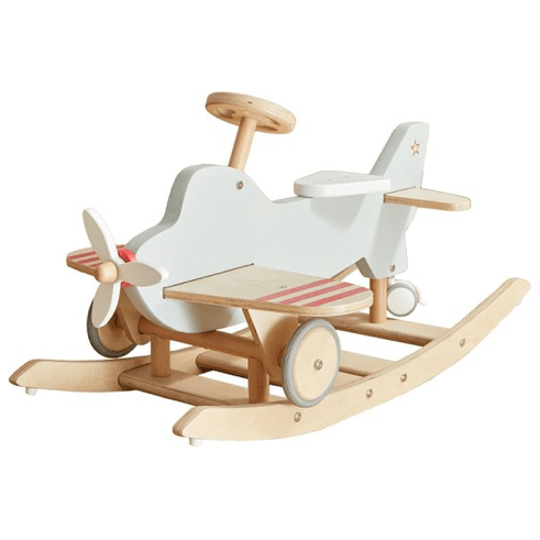 Wonder and Wise Wood Airplane rocker &amp; ride-on by Wonder and Wise
