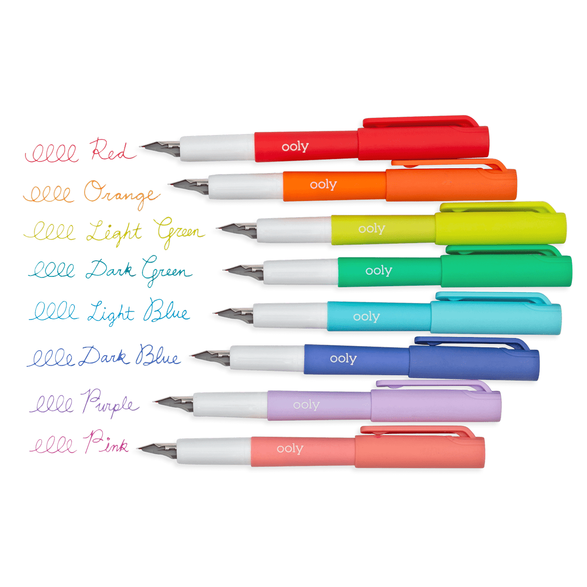 Color Write Fountain Pens - Set of 8 - Karma Kiss