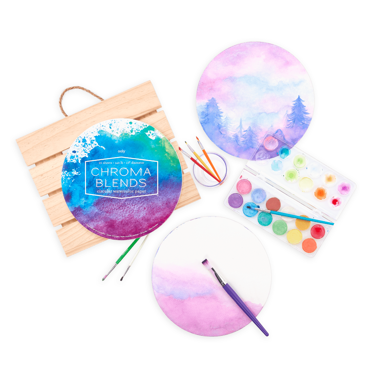 OOLY Chroma Blends Circular Watercolor Paper by OOLY