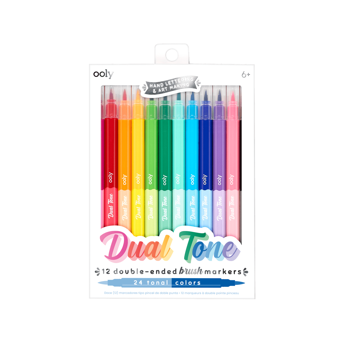 OOLY Dual Tone Double Ended Brush Marker - set of 12/24 colors by OOLY