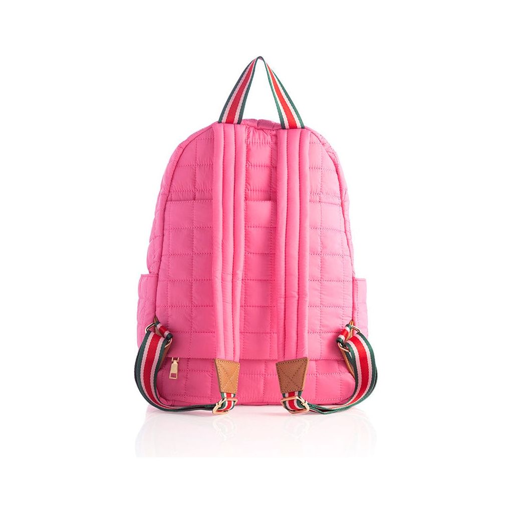 Shiraleah Shiraleah Ezra Quilted Nylon Backpack, Pink by Shiraleah