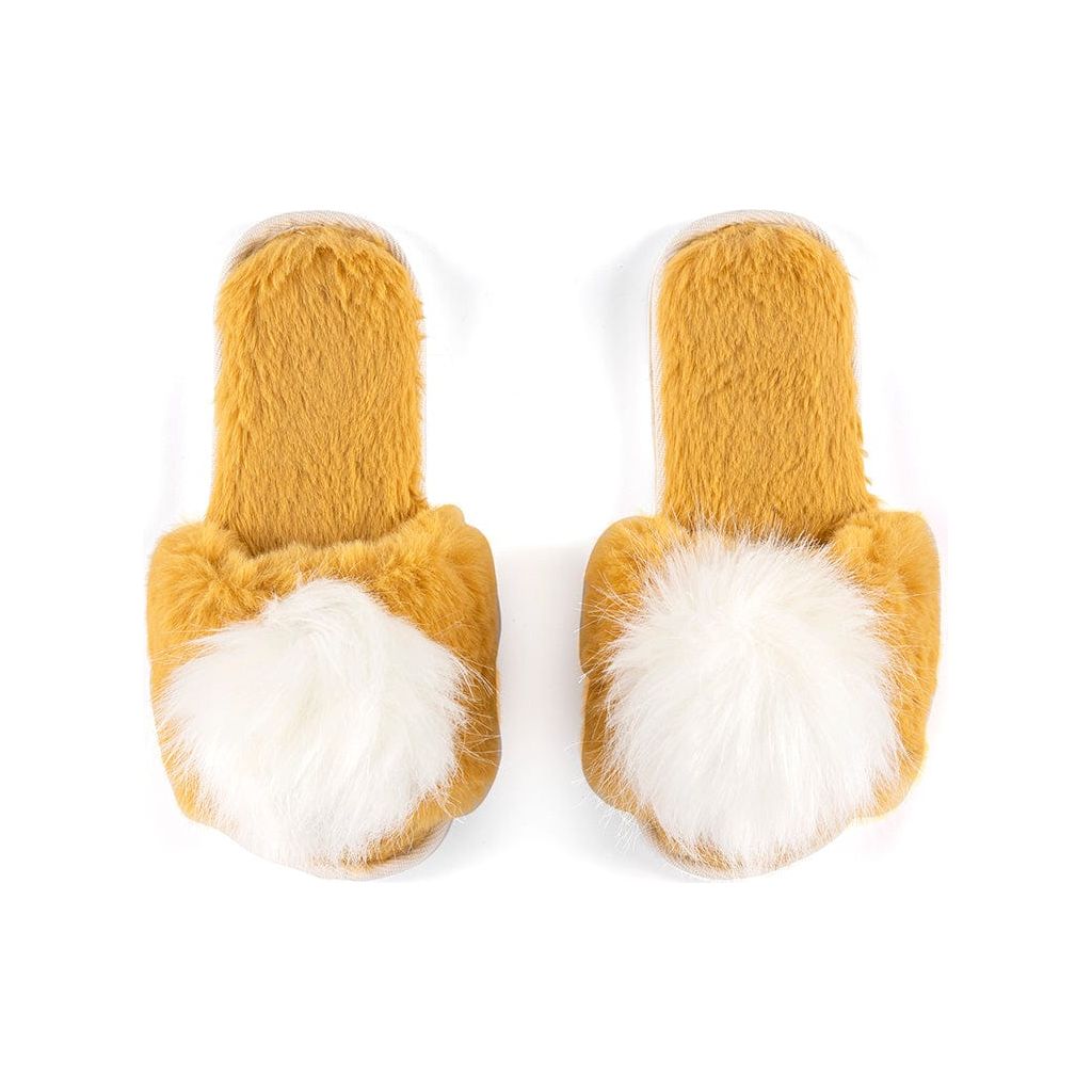 Shiraleah Assorted Set Of 2 Sizes Amor Slippers, Yellow by Shiraleah