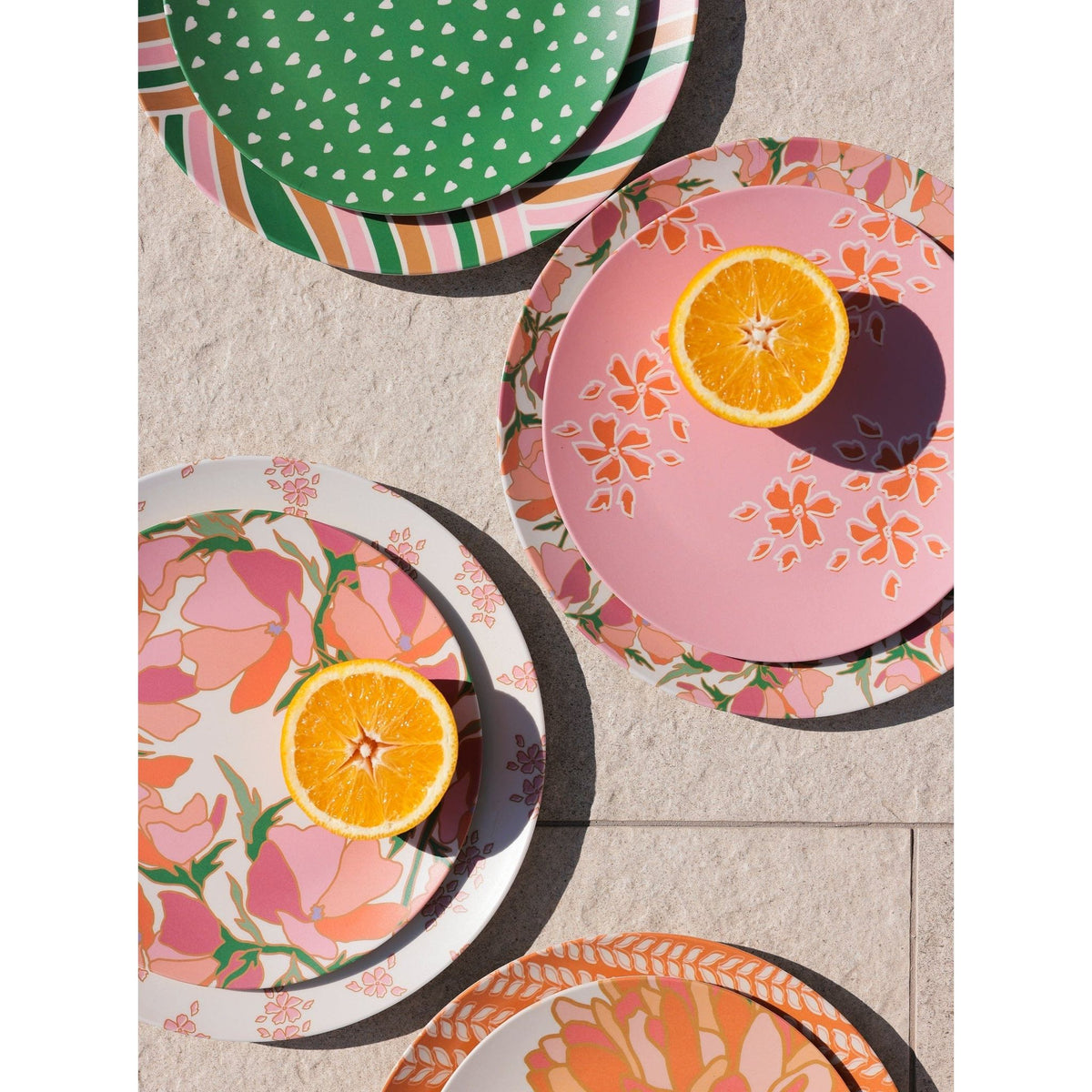 Shiraleah Shiraleah Primavera Set Of 4 Floral Print  Dinner Plates, Multi by Shiraleah