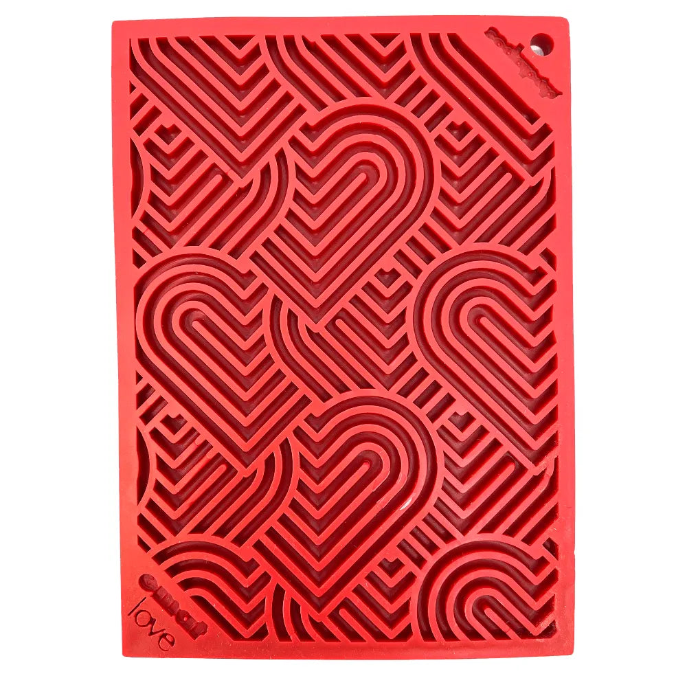SodaPup/True Dogs, LLC Heart Design "Love" emat Enrichment Lick Mat - Large Heart Design "Love" eMat Enrichment Lick Mat by SodaPup/True Dogs, LLC