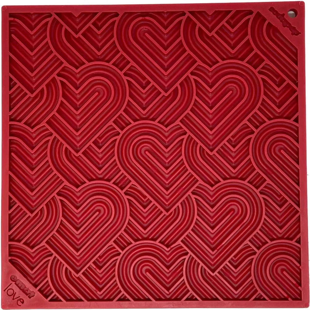 SodaPup/True Dogs, LLC Heart Design "Love" emat Enrichment Lick Mat - Large Heart Design "Love" eMat Enrichment Lick Mat by SodaPup/True Dogs, LLC
