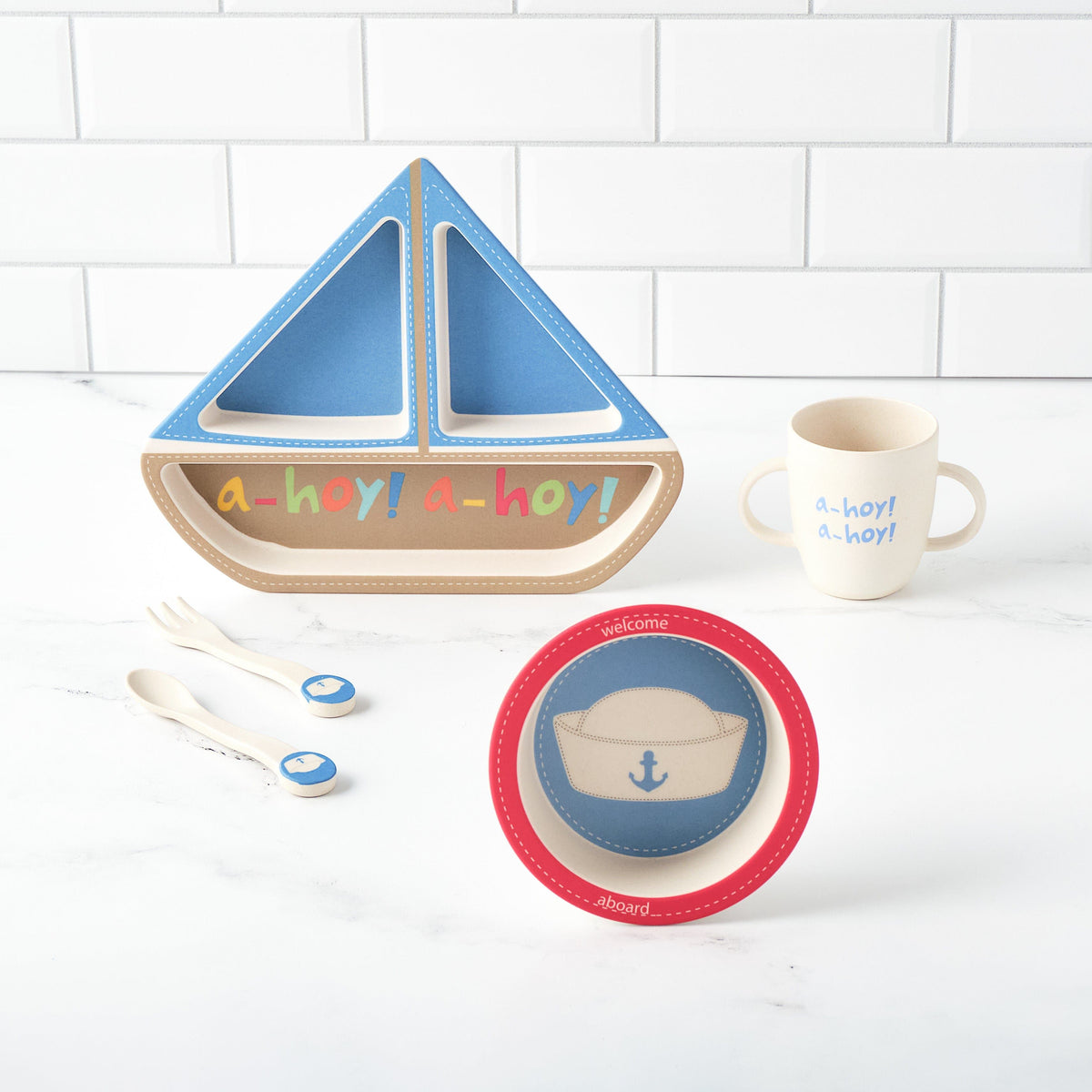 Bamboozle Home Sailboat Shaped Dinner Set by Bamboozle Home