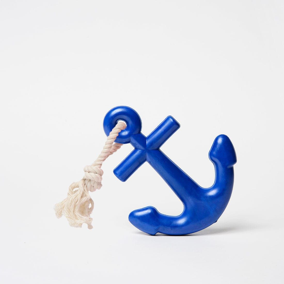 Waggo Navy Anchor / Large Anchors Aweigh Rubber Dog Toy by Waggo
