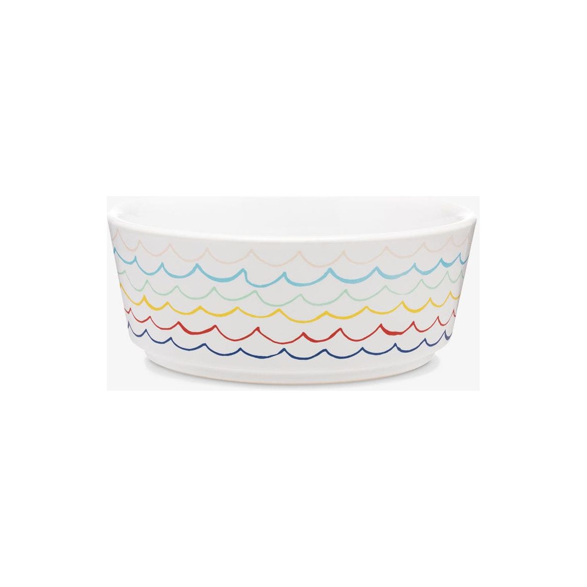 Waggo Multi Wave / S Sketched Wave Ceramic Dog Bowl by Waggo
