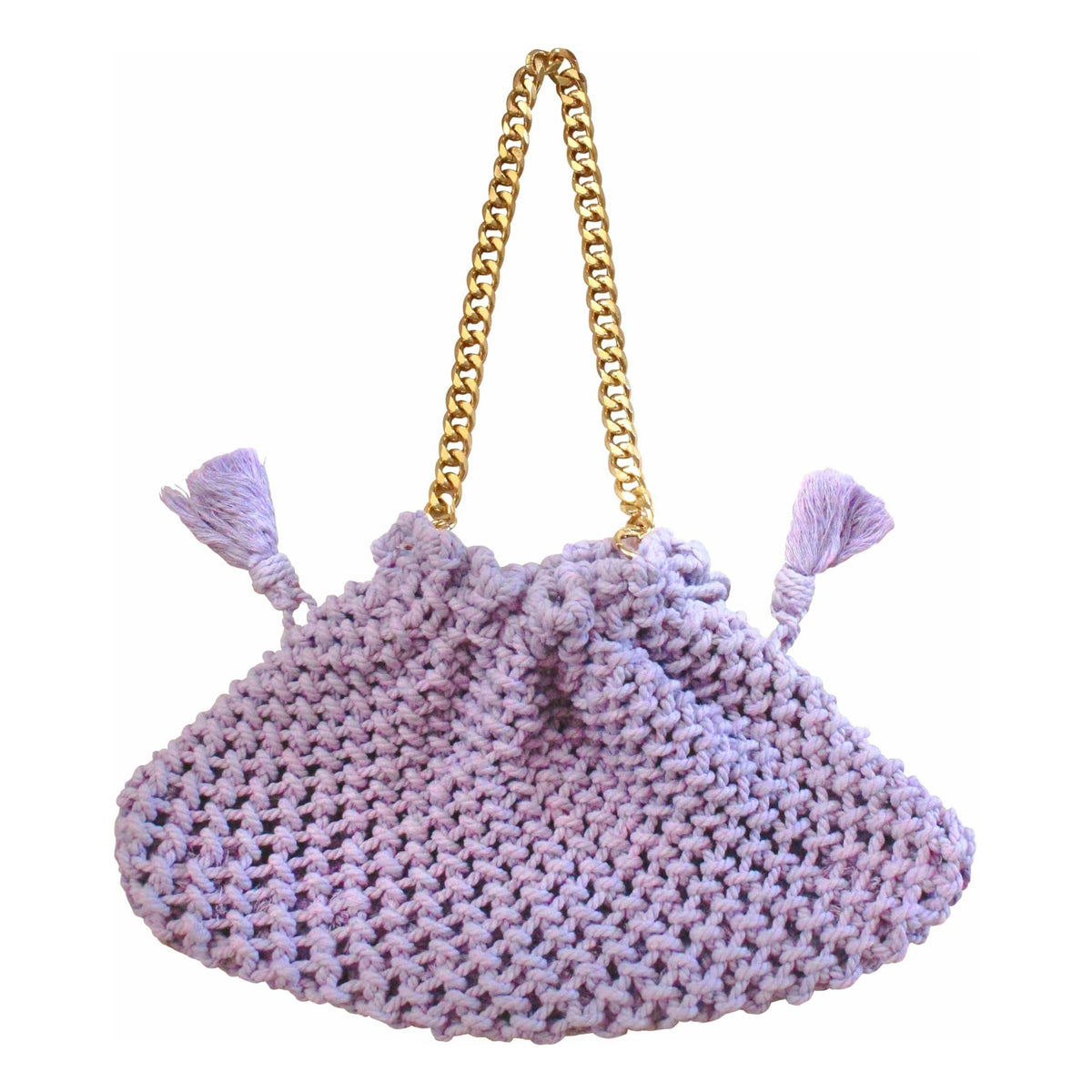 BrunnaCo One size / Lilac Purple / Cotton Lyon Macrame Tote Bag, in Lilac by BrunnaCo