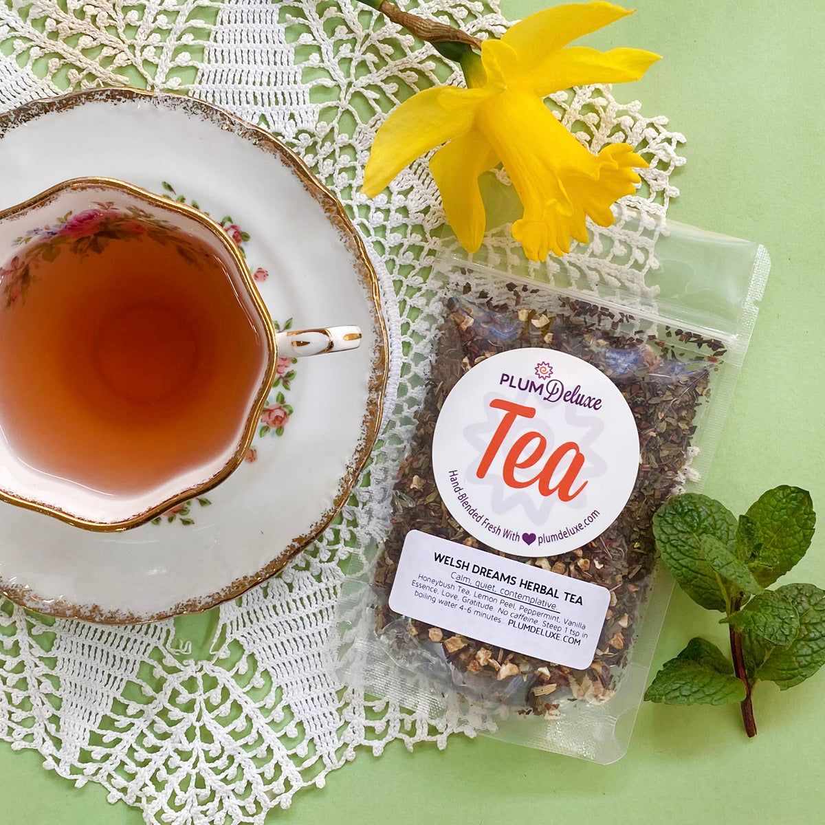 Welsh Dreams Herbal Tea (Vanilla - Lemon - Mint)