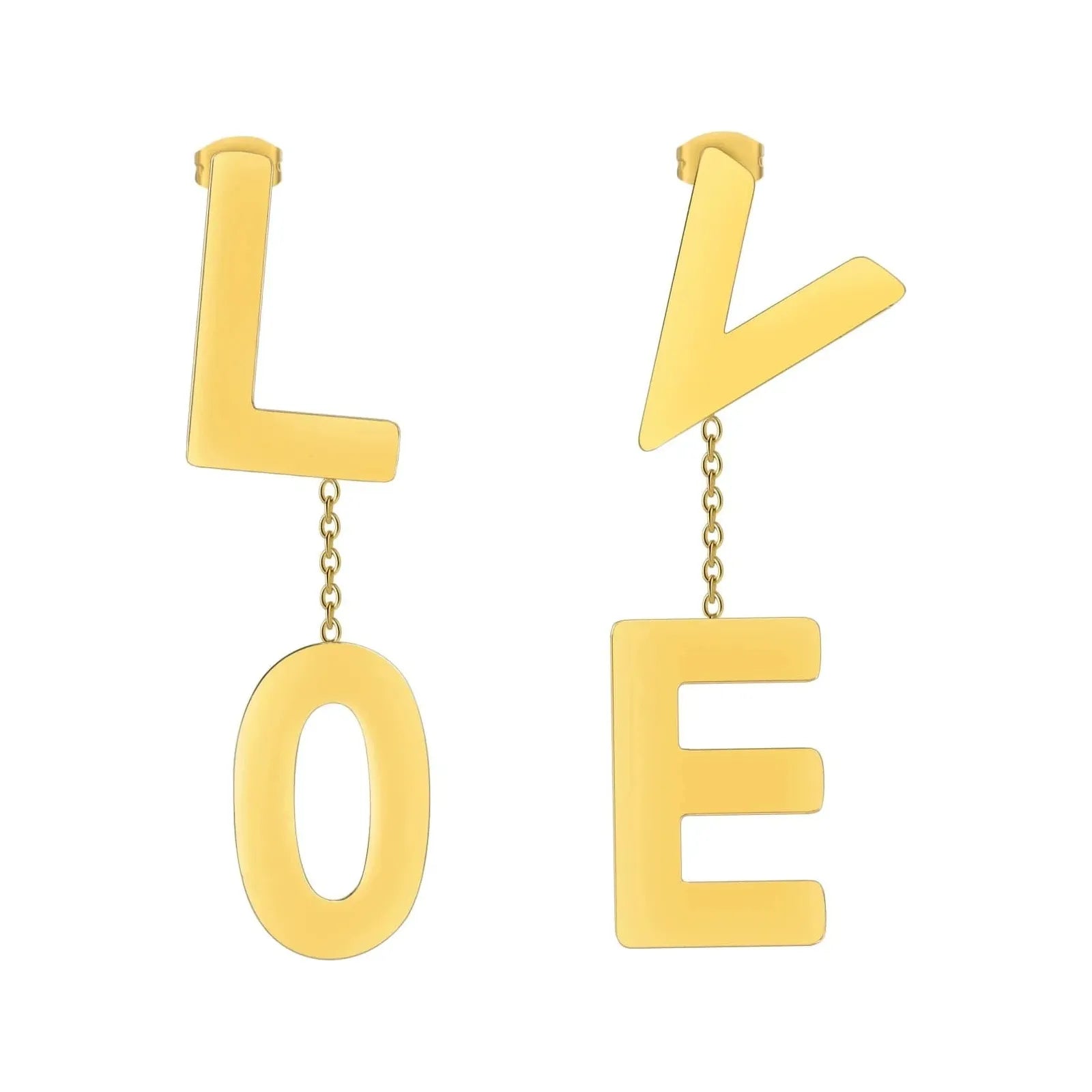 B.Tiff New York (Retail) Gold ERloveG B.Tiff Gold Love Earrings by B.Tiff New York (Retail)