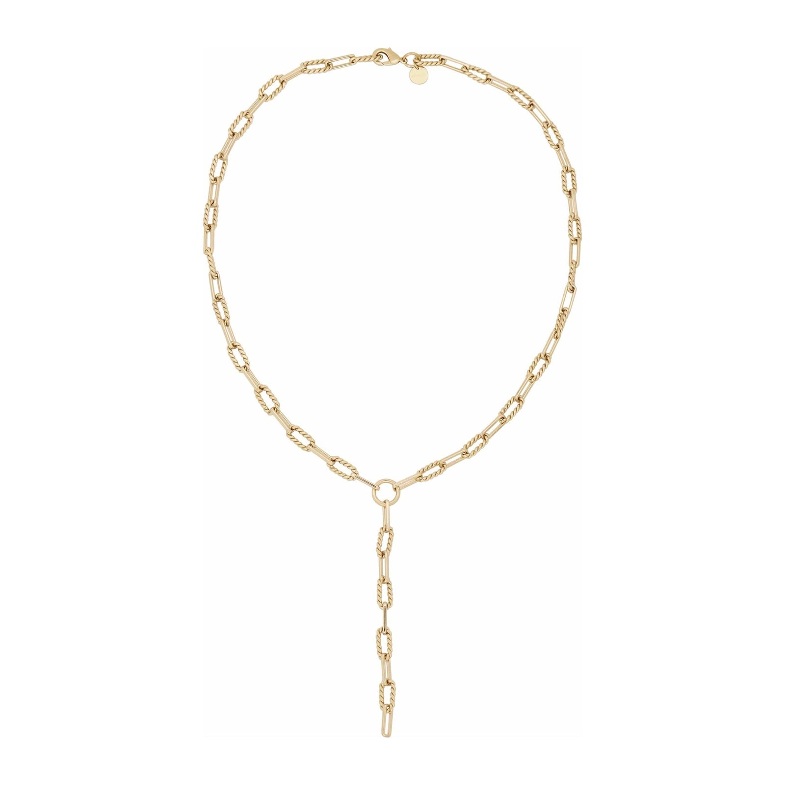 eklexic 18" GOLD Enzo Lariat Necklace by eklexic