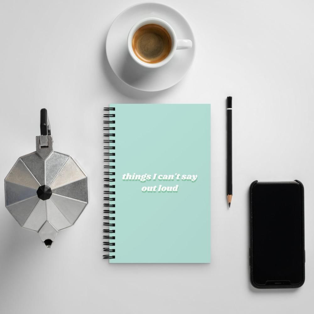 Karma Kiss Stationery Things I Can&#39;t Say Out Loud Spiral notebook