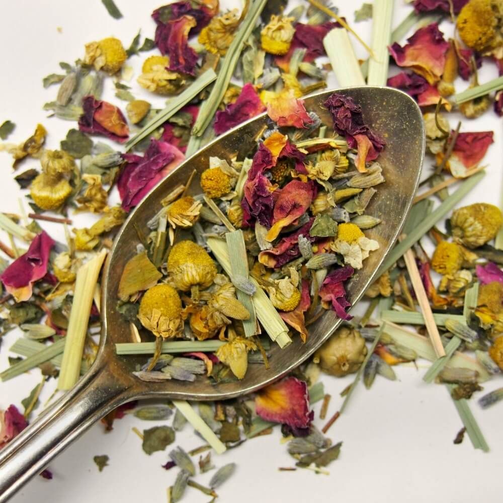Plum Deluxe Tea Calm Chamomile Bloom Herbal Tea (Rose - Lavender) by Plum Deluxe Tea