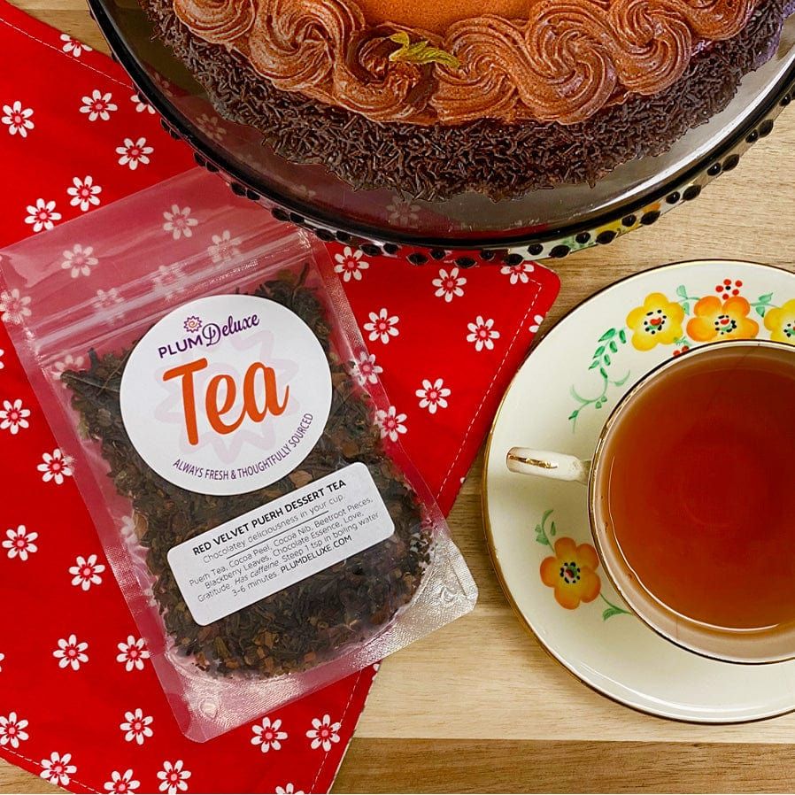 Plum Deluxe Tea 'Red Velvet' Chocolate Puerh Dessert Tea by Plum Deluxe Tea