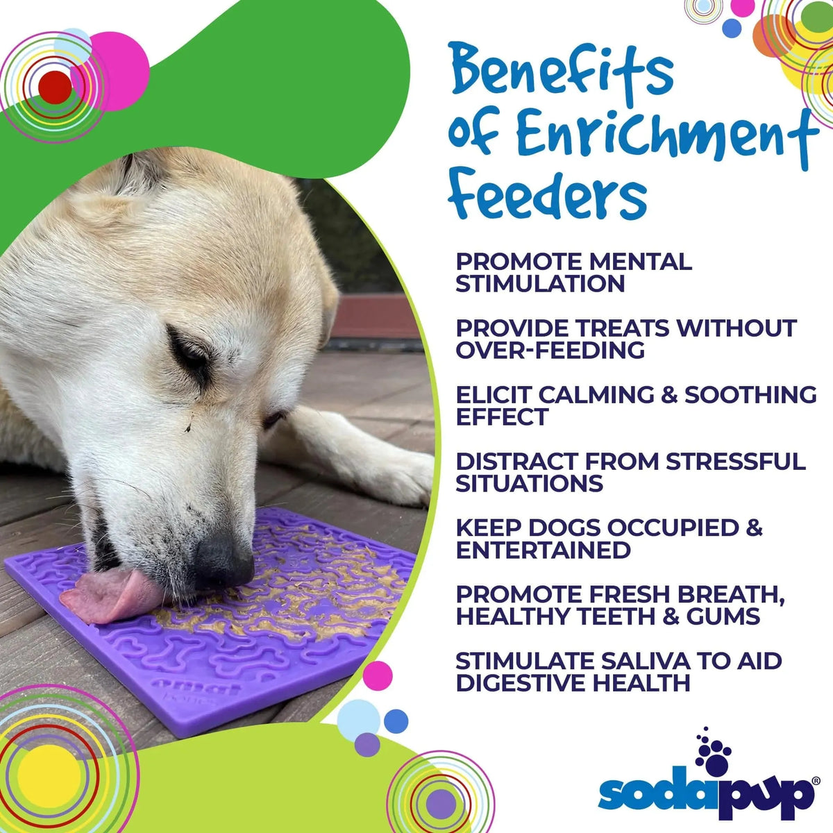 SodaPup/True Dogs, LLC Bones Design eMat Enrichment Lick Mat by SodaPup/True Dogs, LLC