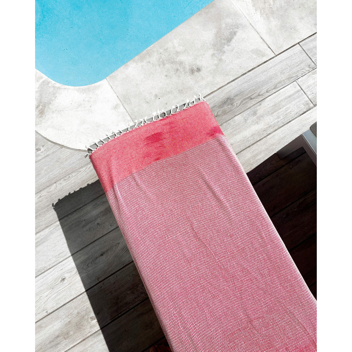 Sunkissed Red / L • 100cm x 180cm • 40&quot;W x 72&quot;L Montenegro • Sand Free Beach Towel by Sunkissed