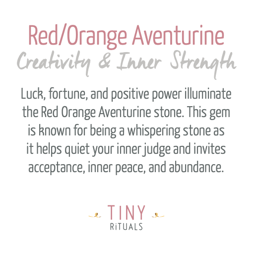 Tiny Rituals Red Orange Aventurine Energy Bracelet by Tiny Rituals